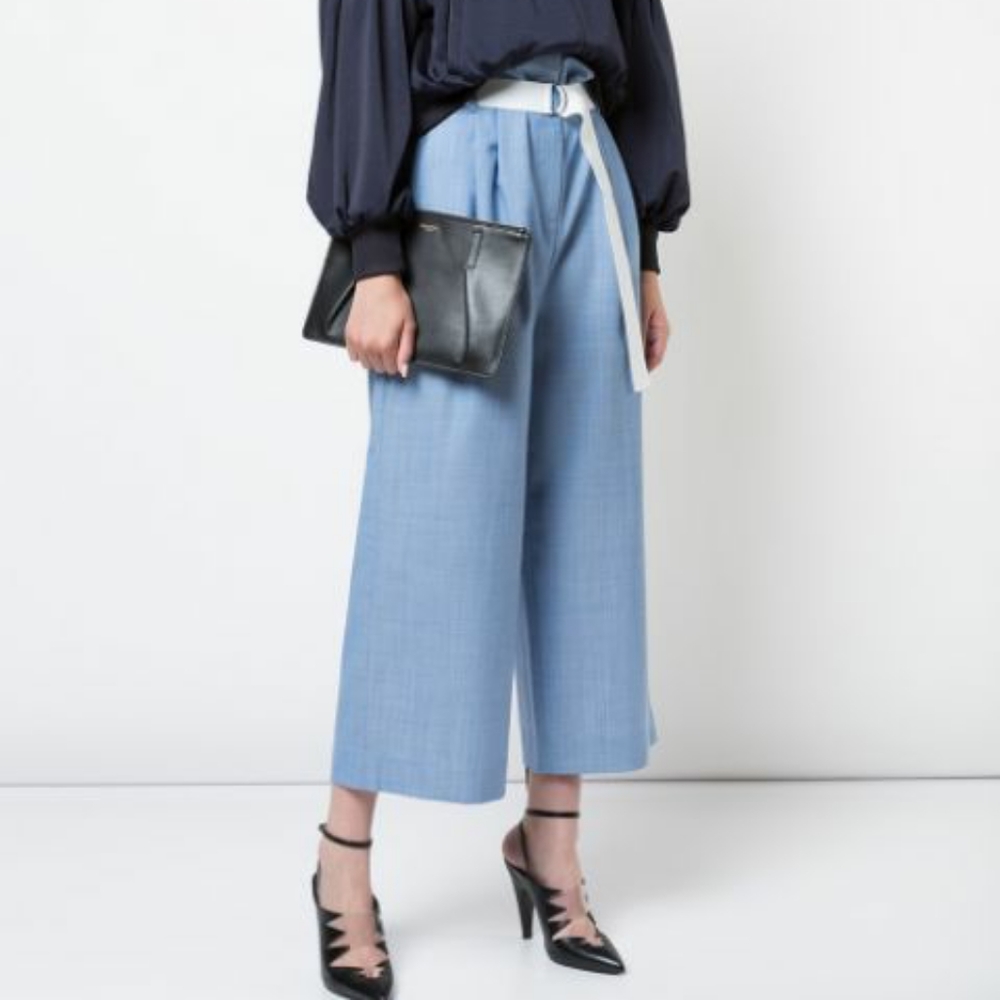 TIBI Serge Pleat Paper Bag Trouser